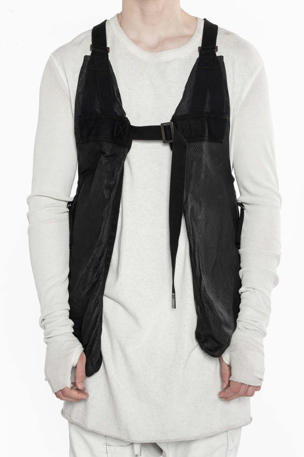 BORIS BIDJAN SABERI Black Horse Leather Vest VEST BAG2.1 FMM20020-T